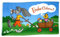 Fahne/Flagge Frohe Ostern Karren 90 x 150 cm