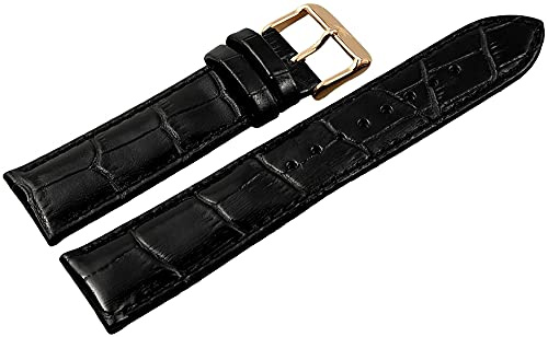 Akzent-Uhrenarmband Echt Leder Ersatz Stegbreite 20 bis 24 mm Dornschließe