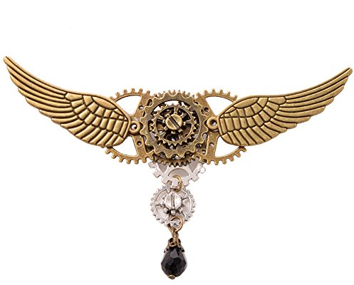 BLESSUME Vintage Retro-Legierung Brosche Steampunk viktorianischen Brosche (C)