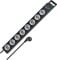 Brennenstuhl Super-Solid regleta enchufes con 8 Tomas de Corriente y Carcasa Estable de policarbonato (Cable de 2,5 m, para Interiores) Negro/Gris
