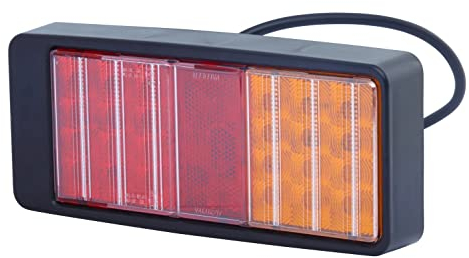 HELLA VALUEFIT Rückleuchte - LED - 12V / 24V - Anbau/geschraubt - ECE - Lichtscheibenfarbe: rot/gelb - Stecker: offene Kabelenden - rechts/links - Menge: 1 - 2VB 357 020-001