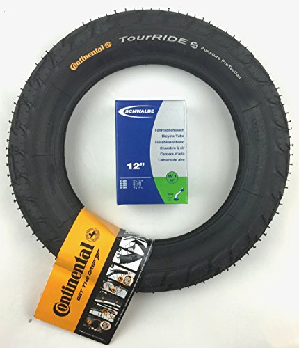 Continenal Kinderrad/Hänger/Reha Bereifungs-Set 12 1/ x 2 1/4 Conti und Schlauch AV 1 45°