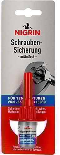 NIGRIN 74091 Auto-Schraubensicherung, zum Sichern und Dichten von Schrauben und Muttern, Bolzen usw., Inhalt: 5 gr.
