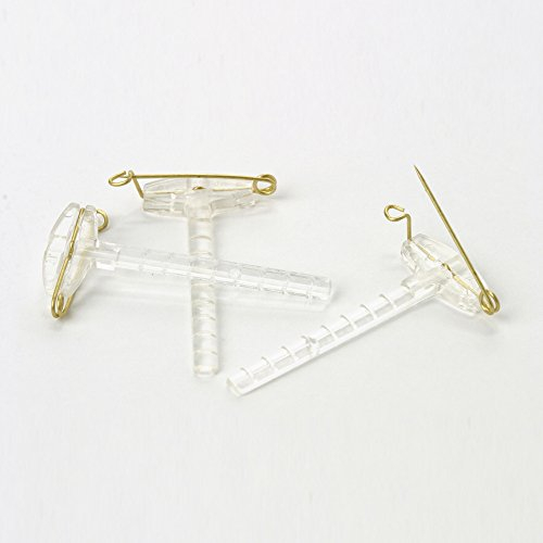 Floristrywarehouse Lot de 50 Clips pour Corsage Transparent 4,5 cm x 2 cm Facile à utiliser en Plastique Résistant