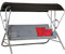 Acamp Hollywoodschaukel Star | Platin | 217x145 x177 cm | Sitz und Rücken aus Streckmetall mit nanotech-Beschichtung | Rücken klappbar | Flexibles Sonnendach | wetterfest