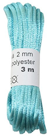 Satinkordel Satinschnur Kordel Satinfaden 3 m 2 mm türkis (0013)