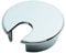 63mm Metal Desk Cable Tidy Outlet Grommet Insert - Polished Chrome