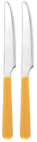 Excelsa Set Coltelli in Acciaio Inox, Giallo, 2 Pezzi