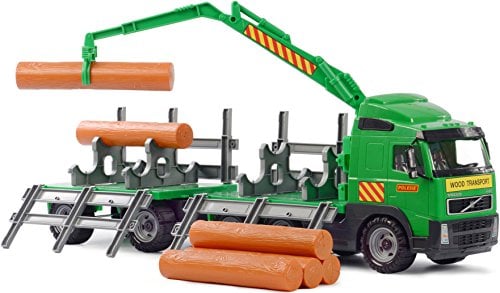 WADER Volvo Lastwagen LKW Holzfrachter Holztransporter mit Anhänger