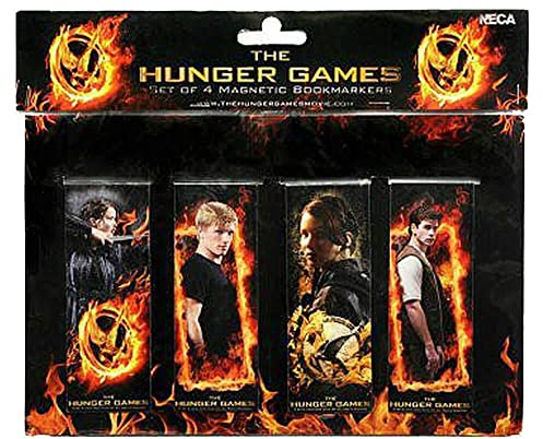 NECA Magnetische Lesezeichen The Hunger Games - 4er-Set, Schwarz, Metall, 4,4 x 11,4 cm, Katniss, Peeta, Gale