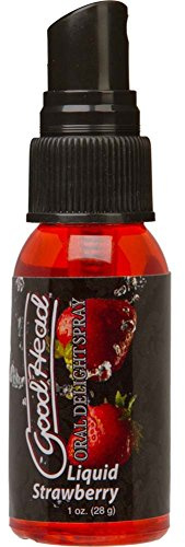 Doc Johnson GoodHead - Oral Delight Spray - Liquid Strawberry - Lingering Sweet Strawberry Flavor Heightens Your Sensual Experience - 1 oz. (28 g)