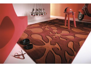 Lars Contzen Teppiche: Moderner Designer Teppich Le Pop Rot 80x150 cm - schadstofffrei - 100% Polypropylen - Abstrakt - Maschinengewebt - Wohnzimmer