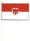 Stockflagge/Stockfahne VORARLBERG mit Wappen Flagge/Fahne ca. 30 x 45 cm mit ca. 60cm Stab/Stock