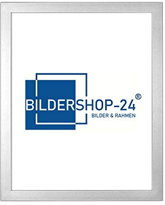 Bildershop-24 Bilderrahmen Monza in Silber in 60 X 60 Fotorahmen, Wechselrahmen, Posterrahmen, Puzzlerahmen