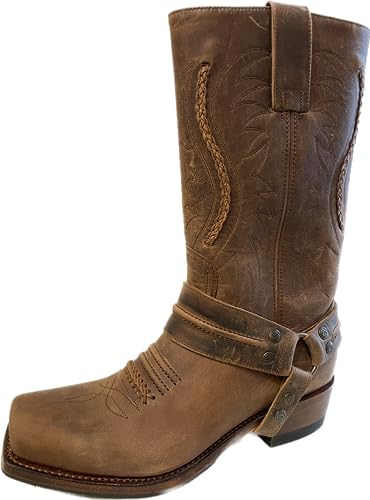 Sendra 12209 Stivali da cowboy, unisex, colore marrone, con grasso in pelle e borsa Sendra, Marrone (marrone), 42 EU