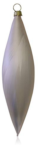 Lauschaer Glas Christbaumschmuck Oliven Eislack champagner 4 Stück Christbaumschmuck Weihnachtsbaumschmuck mundgeblasen