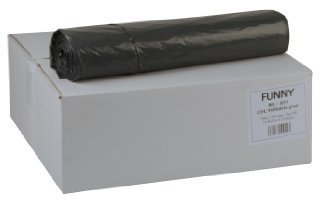 Funny LDPE Müllsäcke, 700 x 1100 mm - Typ 60, grau, circa 120 L, 1er Pack (1 x 250 Stück)