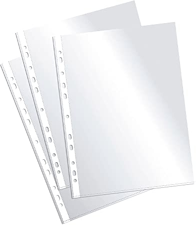 Plus Office EH303A-8/FC Prospekthüllen, Klarsichthüllen, 90µ, 100 Stück, transparent