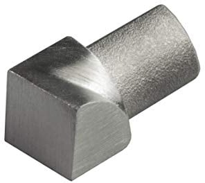 Fuchs Design Fliesenschiene Ecke Endstück Professional 10 mm Viertelkreis V2A Edelstahl gebürstet - Innenecke