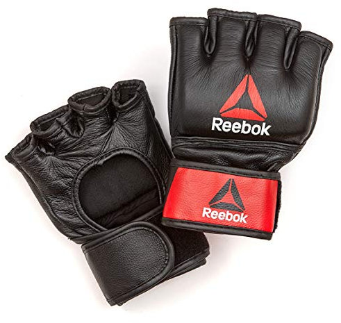 Reebok Mma-handschuh Combat Leather MMA Glove - Large, Rot Schwarz, L, RSCB-10330RDBK