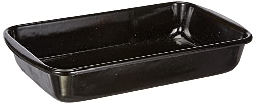 Riess, 0436-022, Auflaufform 38/22,5, CLASSIC BACK- UND BRATFORMEN, Maße 38 x 22.5 cm, Höhe 7.0 cm, Emaille, schwarz, Bratpfanne, Bräter, Induktion
