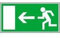 Schild Notausgang Pfeil links langnachleuchtend 297x148mm PVC selbstklebend gemäß BGV 8A (Fluchtwegschild Notausgang Rettungszeichen Rettungsweg Rettungsschild)