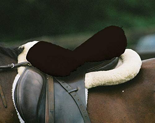 Engel Reitsport | Sattelsitzbezug Sattelauflage echtes Merino Lammfell SABEZ1-L-MOC für englische Reitsattel Mocca braun Größe L