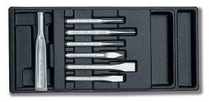 USAG 519/366 - Assortimento con scalpelli, ugnetti, punzoni e bulini (7 pz) 05190740