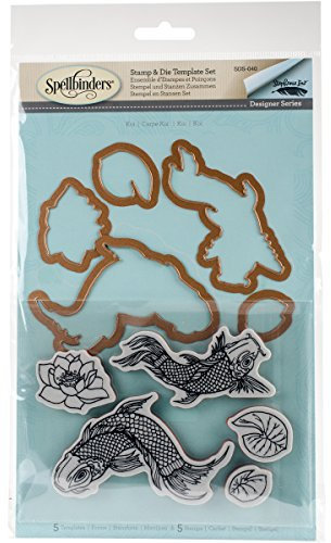 Spellbinders Koi Stamp and Die Set, Multi-Colour