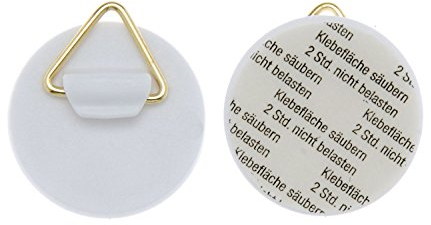 Glorex 6 1716 900 - Wandtellerhalter, selbstklebend, ca. 30 mm, 4 Stück, Tragkraft je ca. 400 g, zum einfachen Aufhängen von Tellern