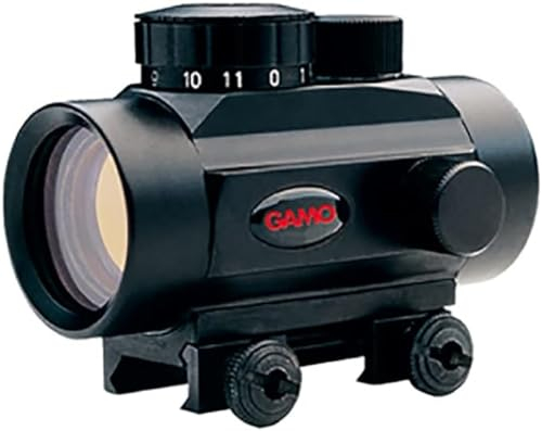 Zielfernrohr Gamo Quick Shot Red Dot BZ 30 mm – mit Objektivdeckel und Montage-Schiene – Beim Einschalten erscheint ein leuchtender rot/oranger Punkt in Ihrem Sichtfeld.Das ist Ihr Sehpunkt.Es ist sehr einfach und präzise.