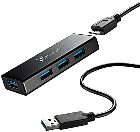 J5CREATE JUH340 Mini HUB USB 3.0 4 Puertos