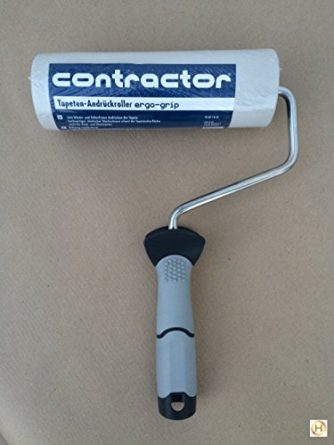 CONTRACTOR PROFI Tapeten Andrückroller Andrückwalze Andrückwerkzeug 180x60mm 2K-ergo-grip