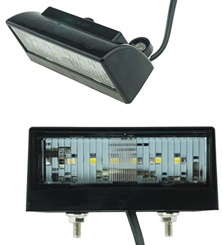 Do!LED 409 universal schwarze LED Kennzeichenbeleuchtung Xenon Weiss mit E-Prüfzeichen für MOTORRAD ATV QUAD ANHÄNGER SCOOTER