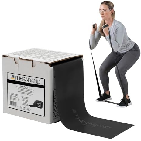 TheraBand Exercise Band - Latex Free - 25 Yard roll - Black - Special Heavy