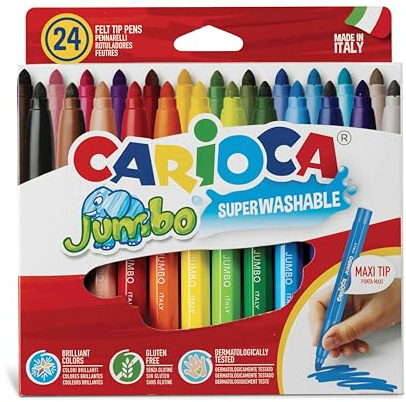 Carioca Jumbo Filzstifte, waschbar, 24 Stück