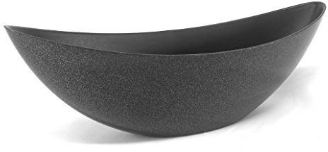 Decoline Kunststoff Blumentopf Schiff (schwarz Glitter, L: 39 x 13cm)