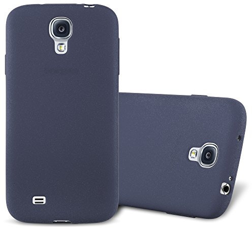 Cadorabo Hülle kompatibel mit Samsung Galaxy S4 Schutzhülle TPU Silikon Case Frost Design Slim Kratzfest Weiche Gummi mit Rundumschutz Case Hülle für Galaxy S4 in Blau