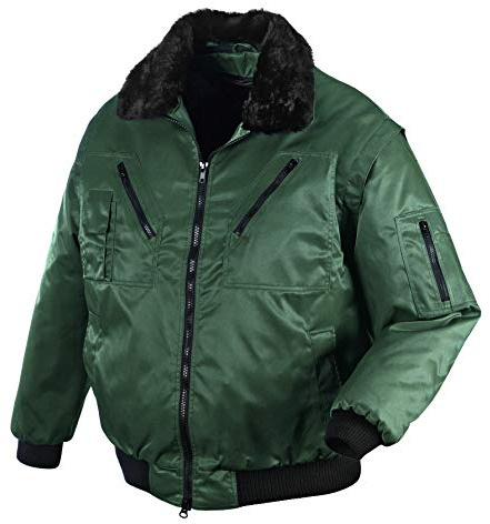 teXXor Piloten Oslo Arbeitsjacke mit abnehmbaren Ärmeln, L, grün, 4179