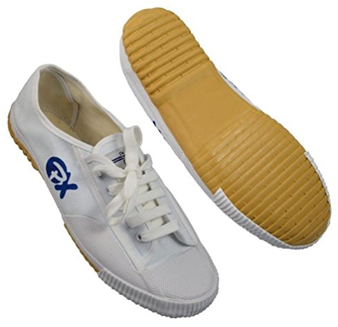 S.B.J - Sportland Segeltuchschuhe/Schuhe für Kung Fu und Wu SHU, Farbe Weiss, Gr. 46