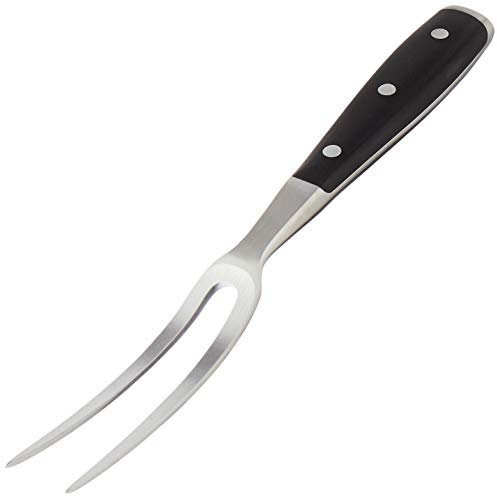 WÜSTHOF CLASSIC IKON Precision Forged High-Carbon StainlessSteel German Made, 6 Inch Curved Meat Fork Full-Tang Handle with Double Bolster