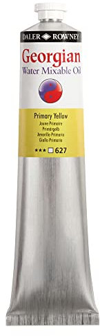 Daler-Rowney Georgian Water Mixable Oil Paint, Aluminium Tube, 6.76oz - 200 ml, Primary Yellow