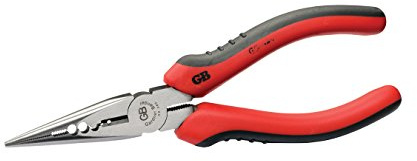 Gardner Bender GS-385 Long Nose Electrical Pliers, Cutter & Crimper, Solid & Stranded Wire, 14-16 AWG, Hand Tool, 6½ in., Red