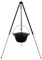GRILLPLANET Original ungarischer Gulaschkessel 10 Liter emailliert | Dreibein-Gestell 130cm Teleskopgestell Kettenhöhenverstellung mit Gulasch-Topf, Suppentopf mit Deckel | Kesselgulasch Topf im Set