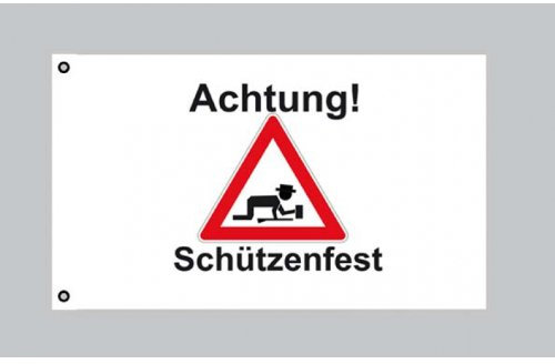 Everflag Flagge 90 x 150 : Achtung Schützenfest