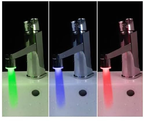 Eurowebb Mitigeur de robinet à LED 1 embout robinet lumineux, deux adaptateurs