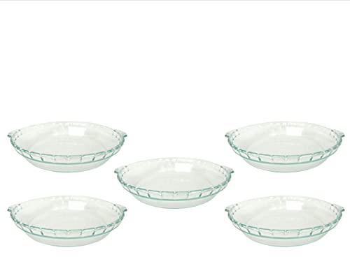 Pyrex Lot de 5 plats à tarte en verre 24 cm 1105393 Basics 24 cm