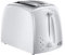 Russell Hobbs Textures 2 Slice Toaster, Extra Wide Slots, 6 Browning Levels, Removable Crumb Tray, 850W, 21640, White