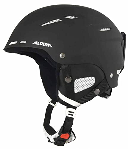 Alpina Sports Unisex – Erwachsene Biom Skihelm, Black matt, 50-54
