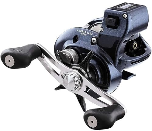 Daiwa Lexa-LC 6,3:1 Schnurzähler Baitcast Linkshänder Angelrolle – LEXA-LC300HL, Blau